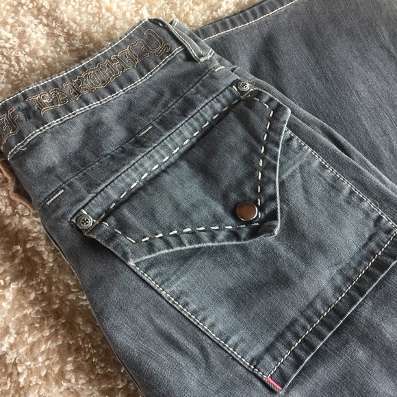 GARDEN OF EARTHLY DELIGHTS MEN’S GRAY JEANS W-30” - Picture 2 of 8